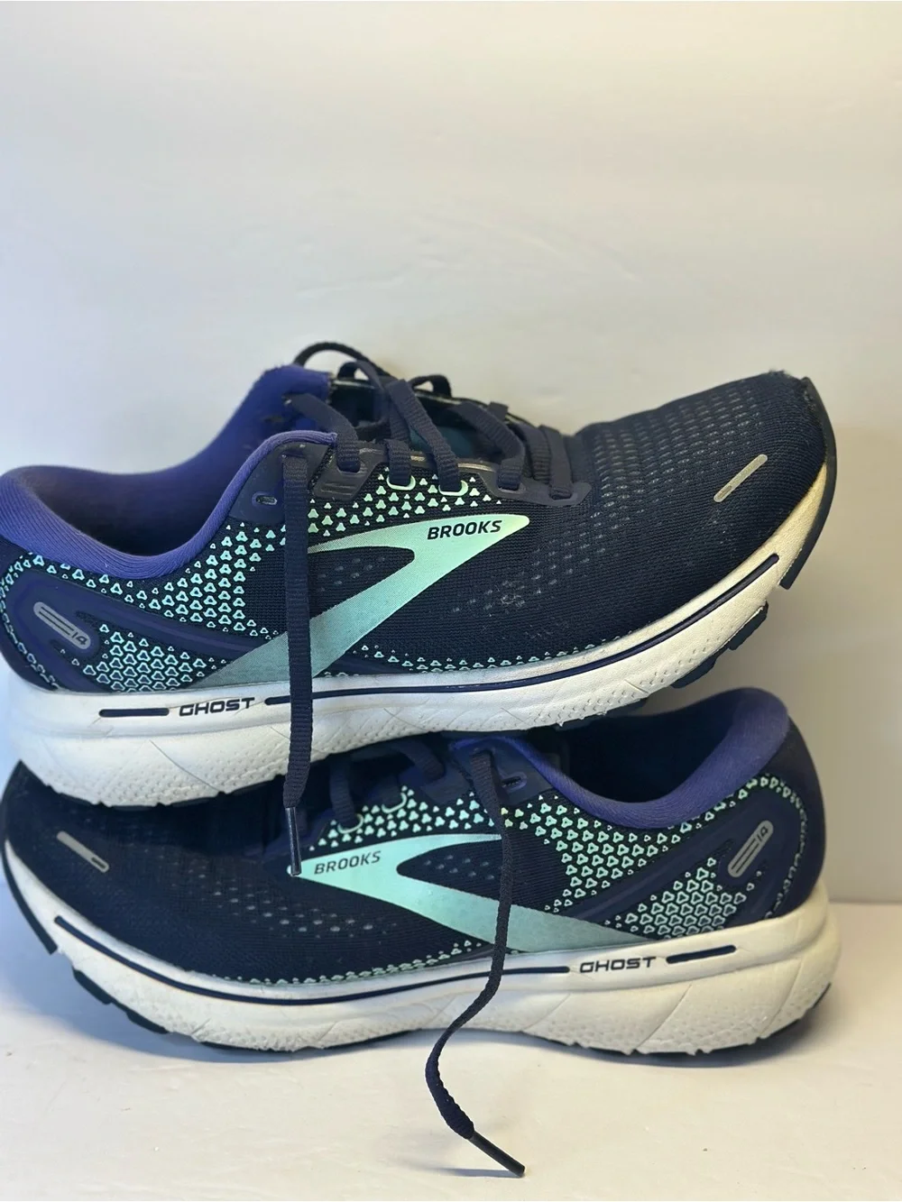 Brooks Ghost 14 Blue Running Shows Women’s Size 9 Wide 1203561D446 Teal